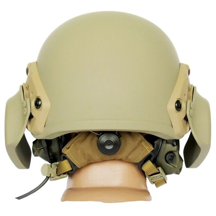 Боковая баллистическая защита "БЛОК" (ЗББ-О) для шлема с рельсами (Койот)