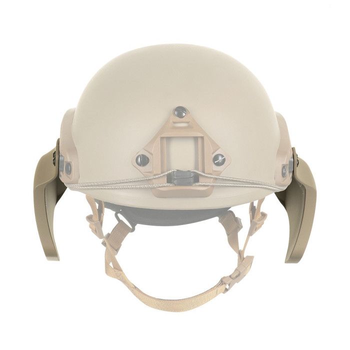 Боковая баллистическая защита "БЛОК" (ЗББ-О) для шлема с рельсами (Койот)